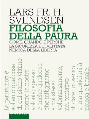 cover image of Filosofia della paura